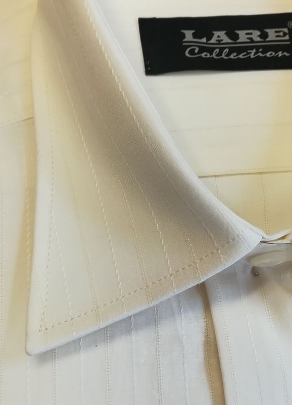 AKCE - doprodej košil s DLOUHÝM rukávem - COMFORT FIT CEREMONY C10 - CHAMPAGNE S JEMNÝM PROUŽKEM