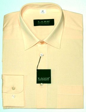 Jednobarevné košile - DLOUHÝ rukáv - COMFORT FIT-BARVA 110 - SVĚTLE ORANŽOVÁ