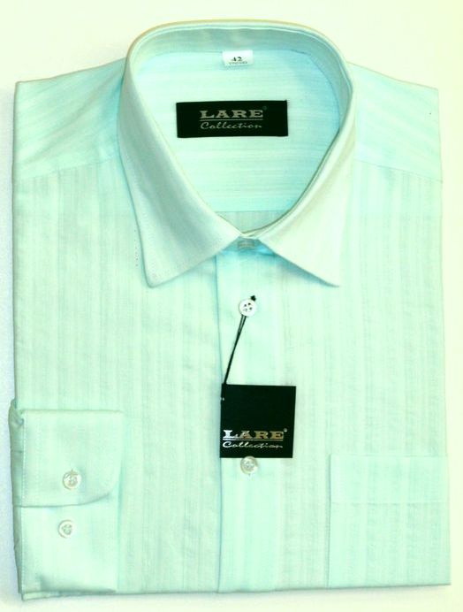 Jednobarevné pánské košile  BAVLNĚNÉ s DLOUHÝM rukávem-GALLANT G74 - SVĚTLE TYRKYSOVÁ