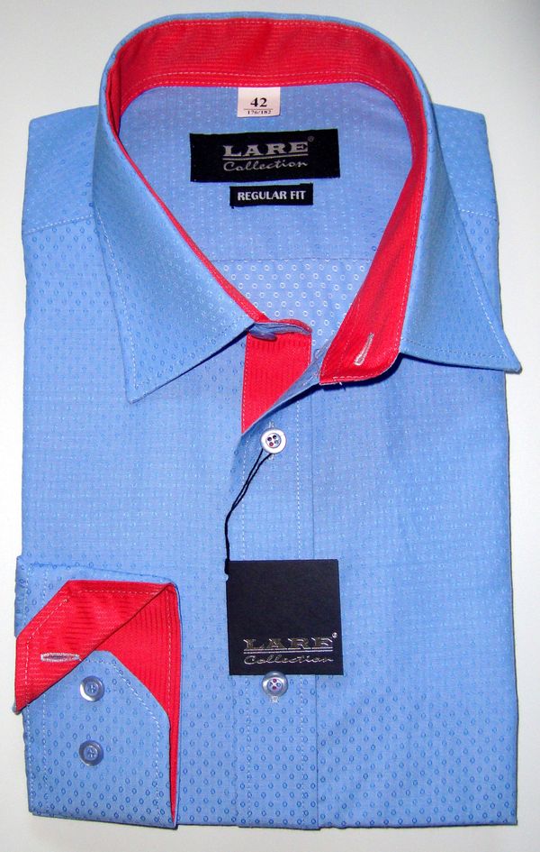 Vzorované pánské košile s DLOUHÝM rukávem - REGULAR FIT a SLIM FIT-THOMAS T112