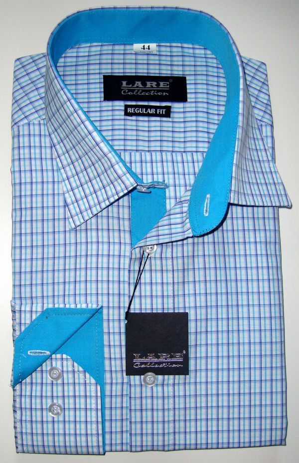 Vzorované pánské košile s DLOUHÝM rukávem - REGULAR FIT a SLIM FIT-THOMAS T105