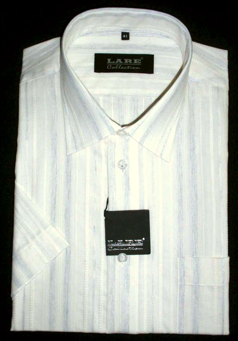 Pánské košile VZOR - KRÁTKÝ rukáv - REGULAR FIT a SLIM FIT-LUCASS L42