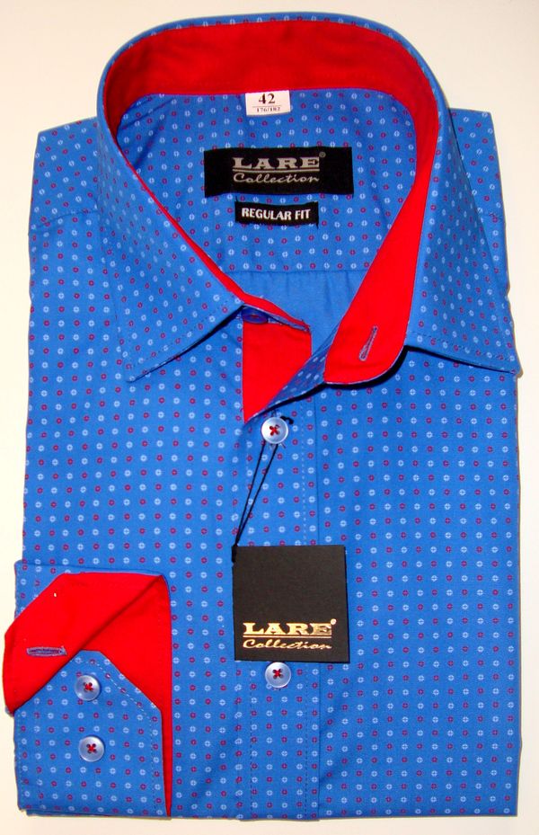 Vzorované pánské košile s DLOUHÝM rukávem - REGULAR FIT a SLIM FIT-GALLANT G84