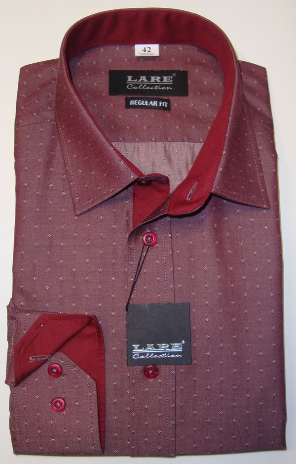 Vzorované pánské košile s DLOUHÝM rukávem - REGULAR FIT a SLIM FIT-THOMAS T153