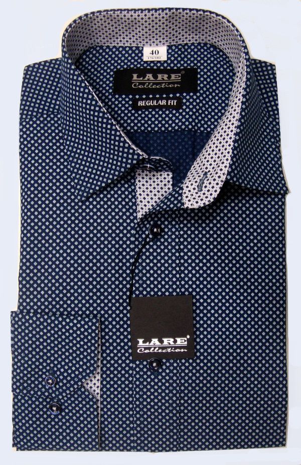Vzorované pánské košile s DLOUHÝM rukávem - REGULAR FIT a SLIM FIT-GALLANT G153