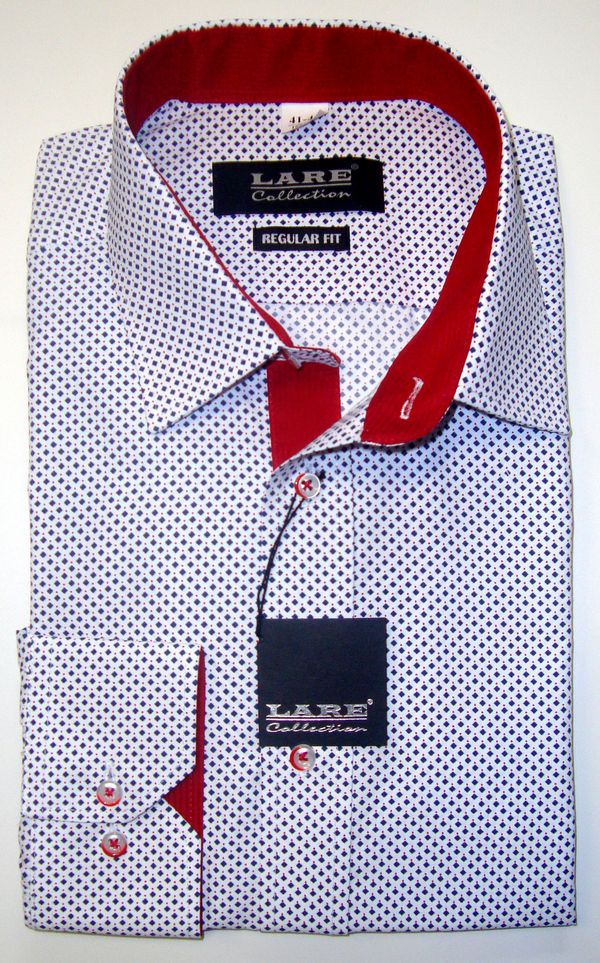 Pánské košile VZOR - DLOUHÝ rukáv - REGULAR FIT a SLIM FIT-GALLANT G141