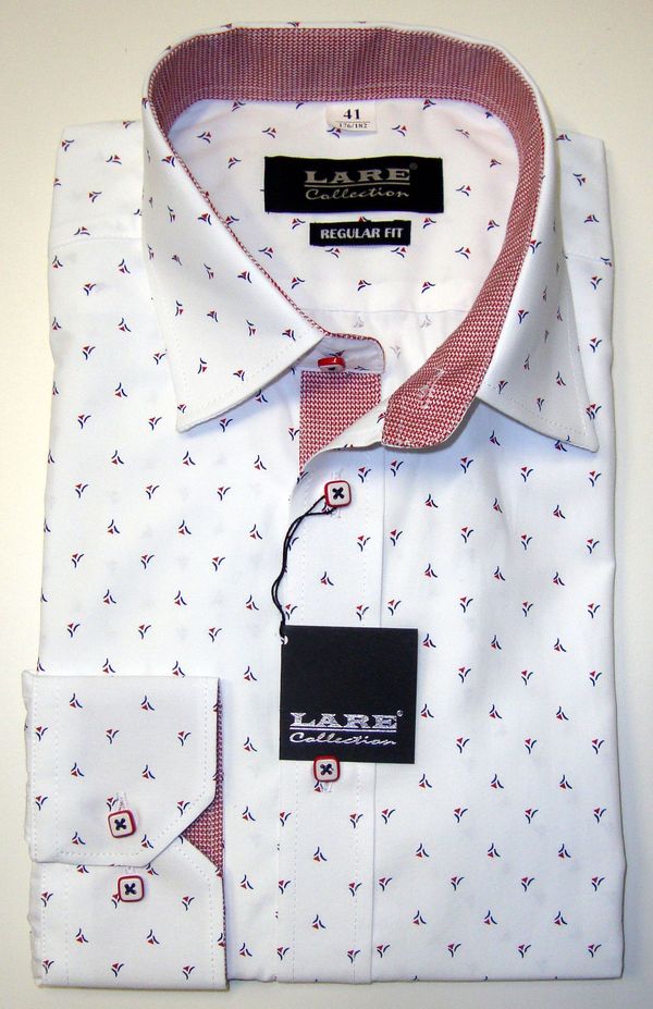 Vzorované pánské košile s DLOUHÝM rukávem - REGULAR FIT a SLIM FIT-GALLANT G186