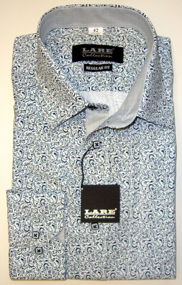 Vzorované pánské košile s DLOUHÝM rukávem - REGULAR FIT a SLIM FIT-GALLANT G218