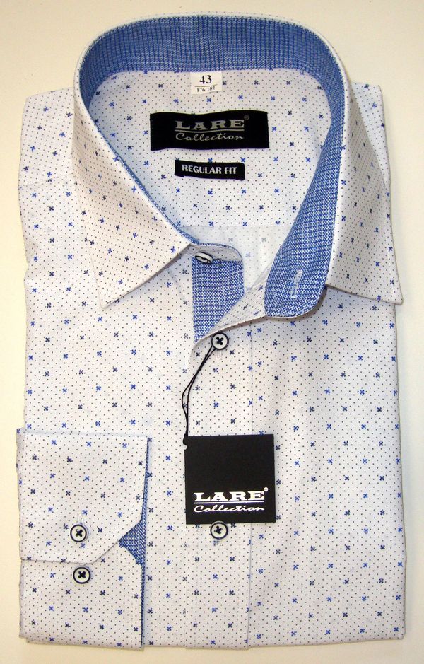 Vzorované pánské košile s DLOUHÝM rukávem - REGULAR FIT a SLIM FIT-GALLANT G221