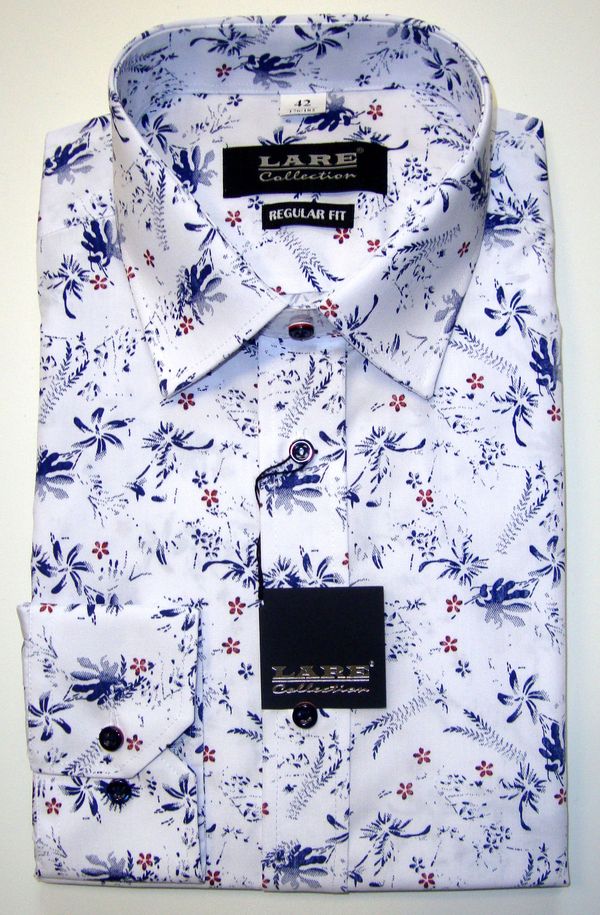 Vzorované pánské košile s DLOUHÝM rukávem - REGULAR FIT a SLIM FIT-THOMAS T206
